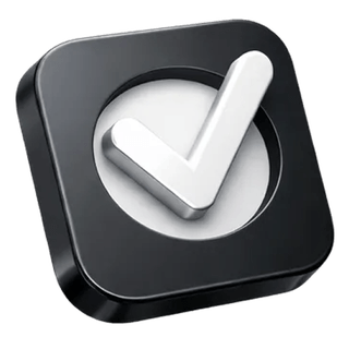 Approval checkmark icon in 3D on the Steady Termgainry about page